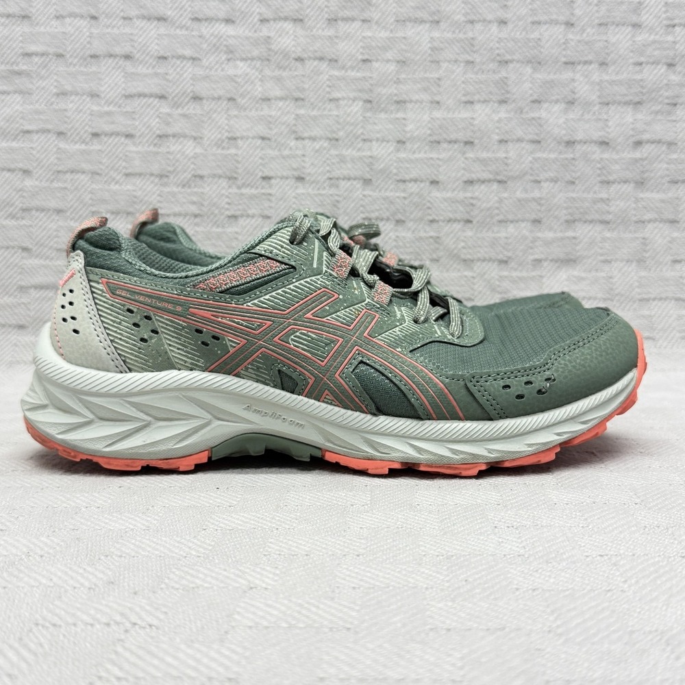 Asics Gel Venture 9 Ivy Papaya‎ Womens Size 6.5 Green Trail Running 1012B313